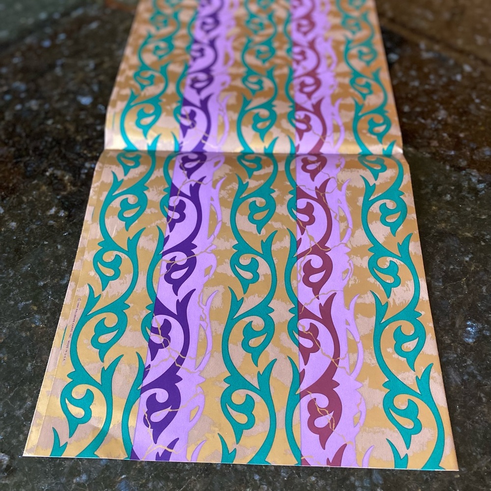 Vintage HALLMARK Metallic Gift Wrap Sheet (1)